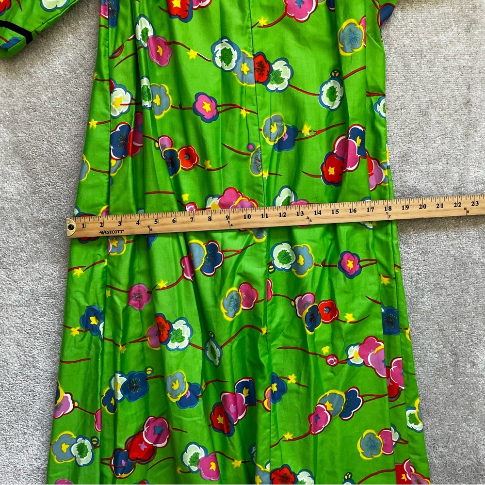 PIKAKE FASHIONS VINTAGE HAWAIIAN MAXI DRESS SIZE LARGE ARTSY ART TO WEAR - Picture 9 of 12